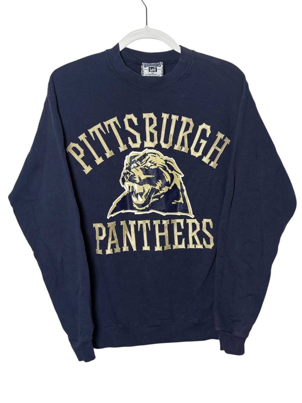 Vintage Lee Pittsburgh Panthers Sweatshirt M Navy Pitt University Y2K